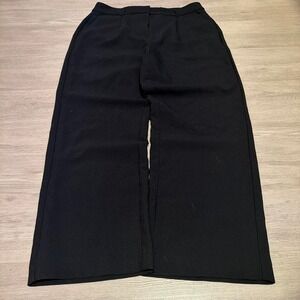 34x30 Black Baggy Wide Leg Dress Pants Y2K Grunge Vintage 2000s